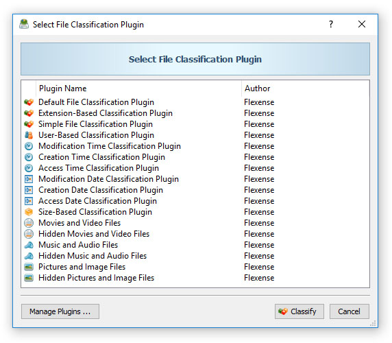DiskSavvy File Classification Plugins